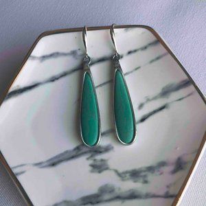 RLM SOHO Turquoise & silver-coloured drop earrings